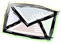 Line drawing of a envelope to symbolize asynchronous